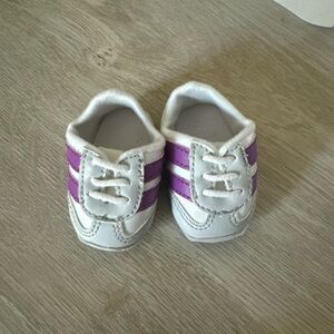 American Girl Purple Striped Sport Shoes Athletic Sneakers